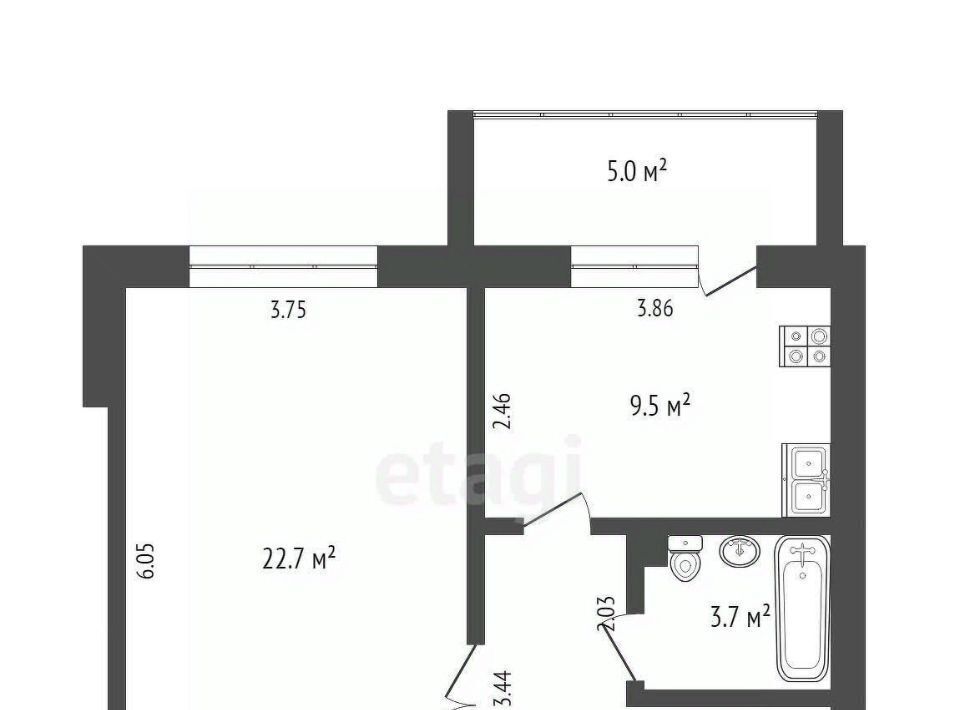 квартира г Тюмень р-н Калининский ул 9 Января 164к/1 фото 2