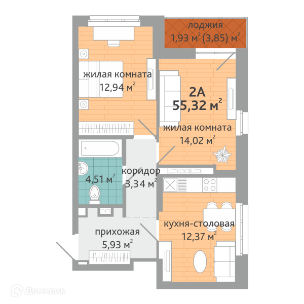 квартира г Екатеринбург р-н Верх-Исетский Екатеринбург городской округ, ВИЗ фото 1