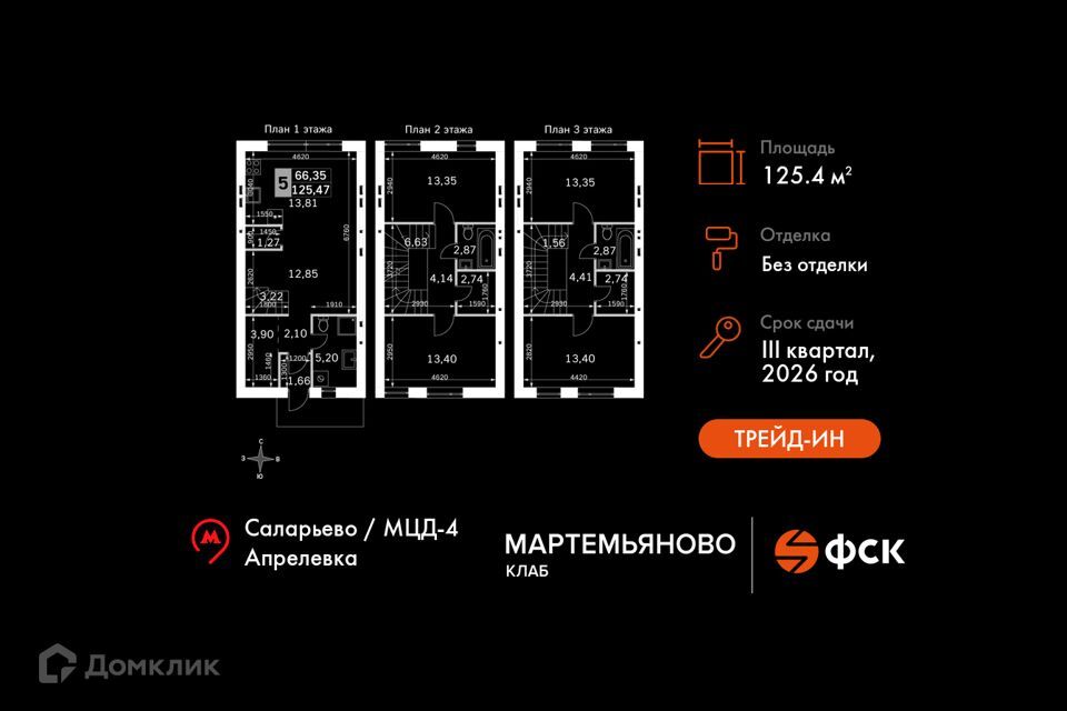 квартира городской округ Наро-Фоминский деревня Мартемьяново фото 1