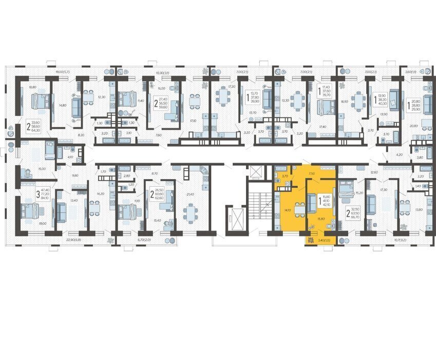 квартира г Краснодар микрорайон 9-й километр ул Ярославская 115к/2 фото 2