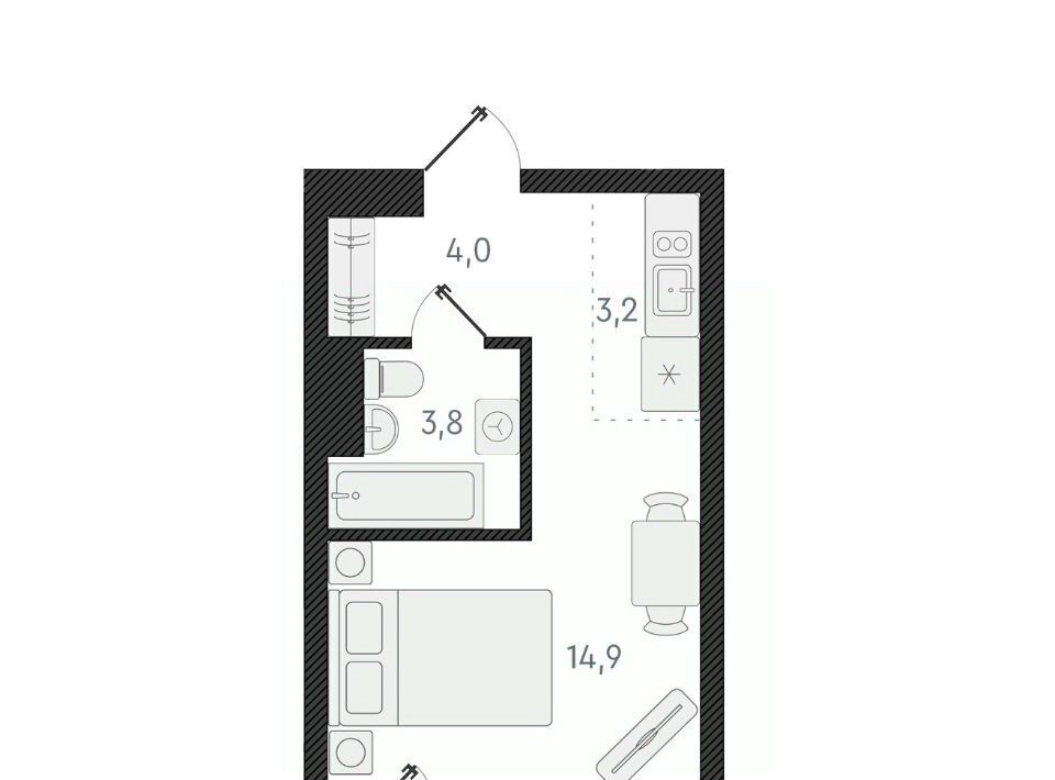 квартира г Новосибирск Заельцовская ул Аэропорт 49/2 фото 1