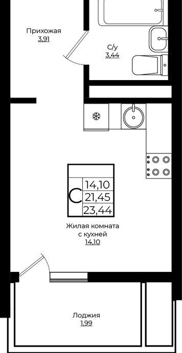 квартира г Краснодар р-н Прикубанский ЖК «Европа-Сити» 7 жилой комплекс Европа Клубный Квартал 6 фото 1