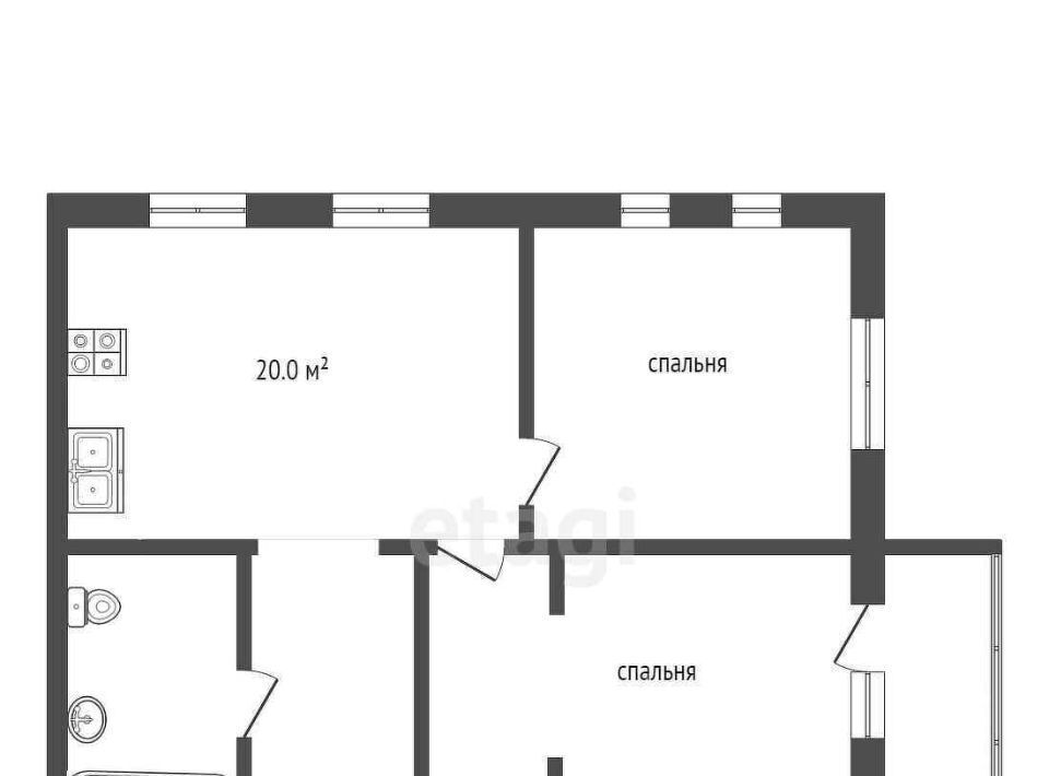 квартира г Тюмень п Рощино р-н Калининский ул Александра Федоровича 6 фото 3