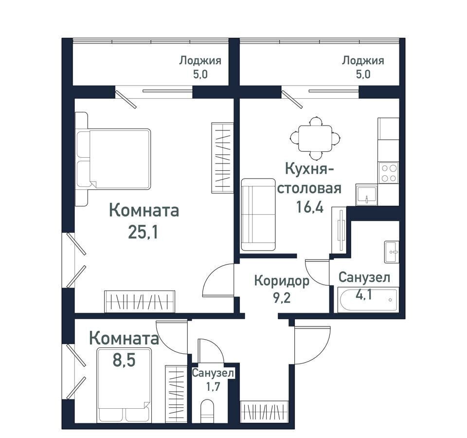 квартира п Западный р-н мкр Притяжение ул имени капитана Ефимова 3 Челябинск фото 1