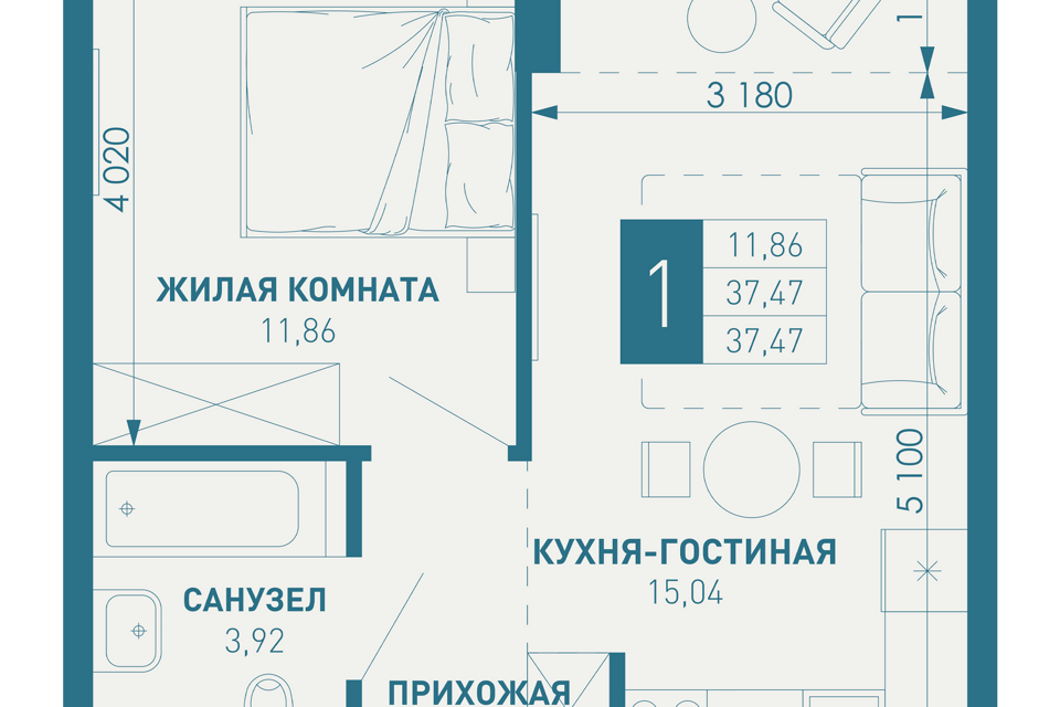 квартира г Краснодар п Березовый р-н Прикубанский Краснодар городской округ, Жилой комплекс Иначе в Молодёжном фото 1