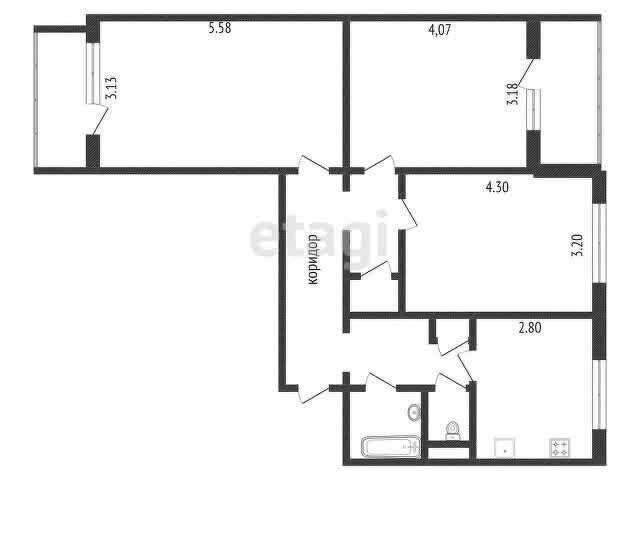 квартира г Белгород ул 5 Августа 17 фото 16