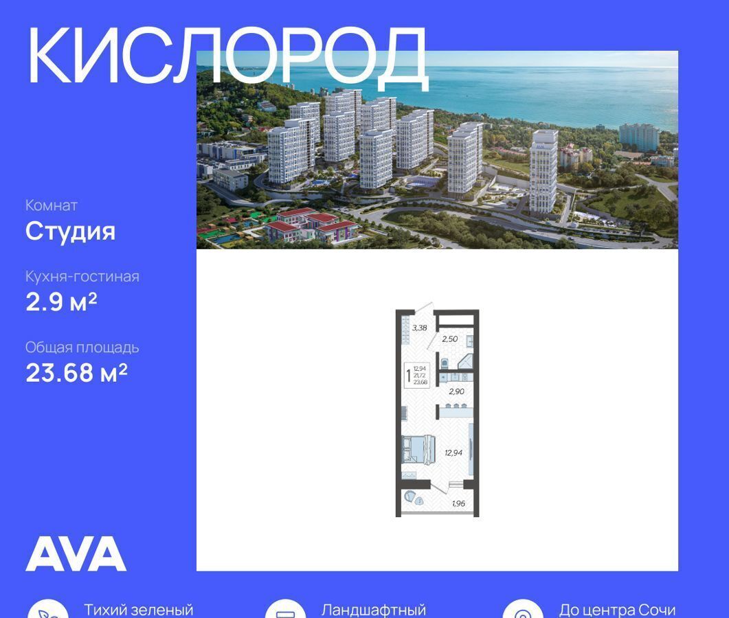 квартира г Сочи р-н Хостинский ул Ясногорская корп. 10 фото 1