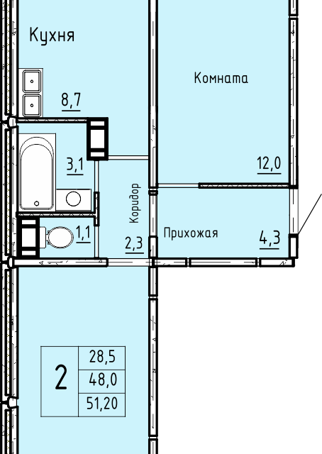 квартира г Курган городской округ Курган, Жилой комплекс Акварели фото 1