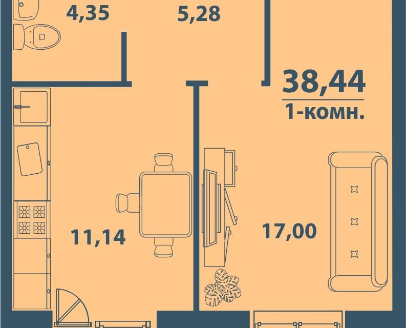 квартира г Ульяновск р-н Железнодорожный Спортивная площадка, городской округ Ульяновск фото 1