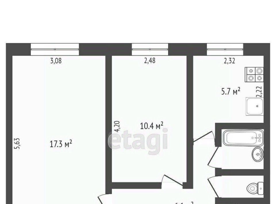 квартира г Новодвинск ул Солнечная 18 фото 2