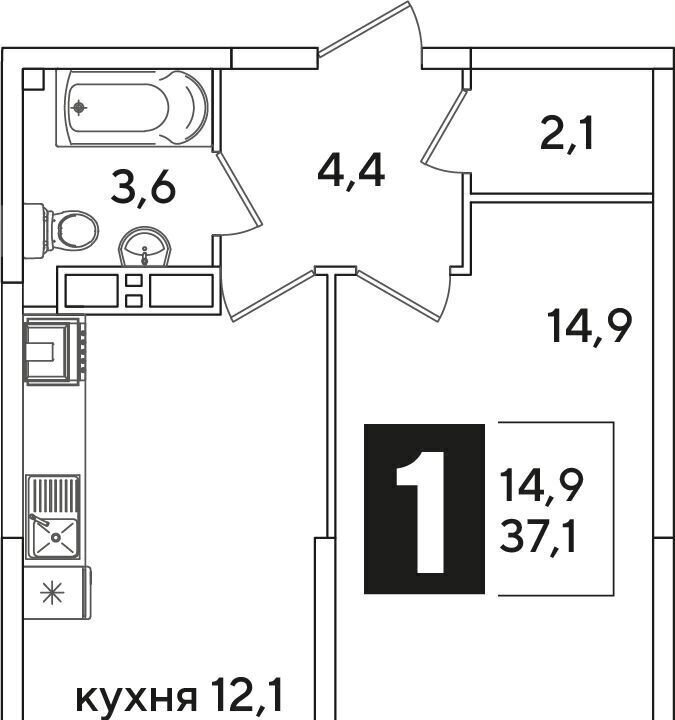 квартира г Краснодар р-н Прикубанский ул Западный Обход 59 фото 2