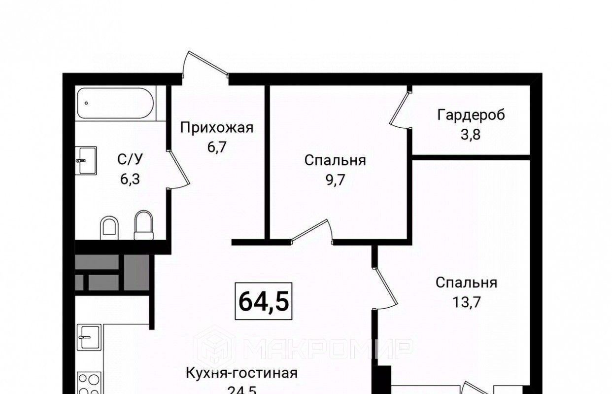 квартира г Москва ш Дмитровское 107к/3 Яхромская фото 2