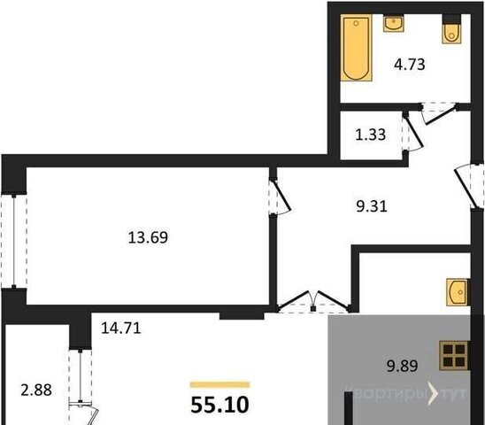 квартира р-н Советский Шилово дом 17 ЖК Молодёжный корп. 3 фото