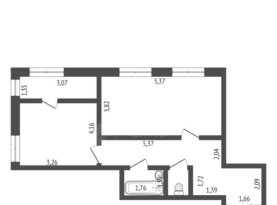 квартира г Тюмень р-н Центральный ул Мельникайте 36к/2 фото 2