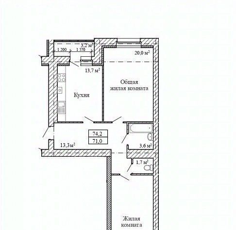 квартира г Тамбов р-н Октябрьский ул З.Космодемьянской 3а фото 1