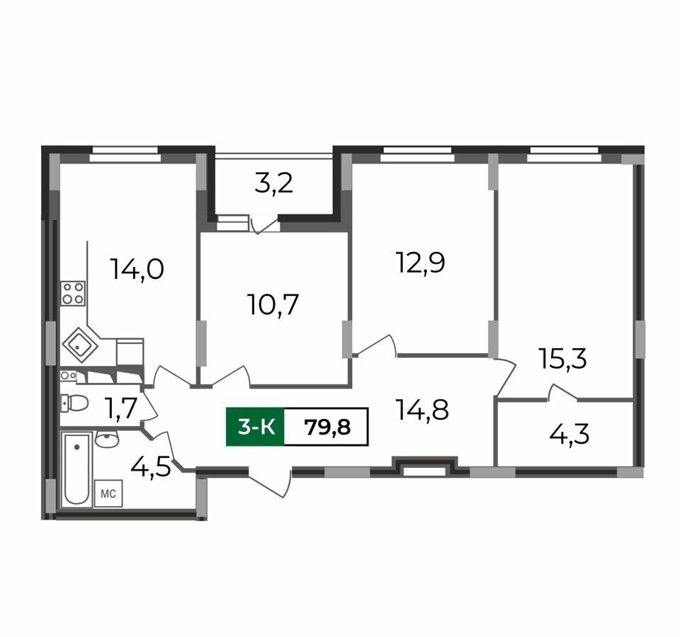 квартира г Владимир р-н Октябрьский б-р Сталинградский 5 фото 1