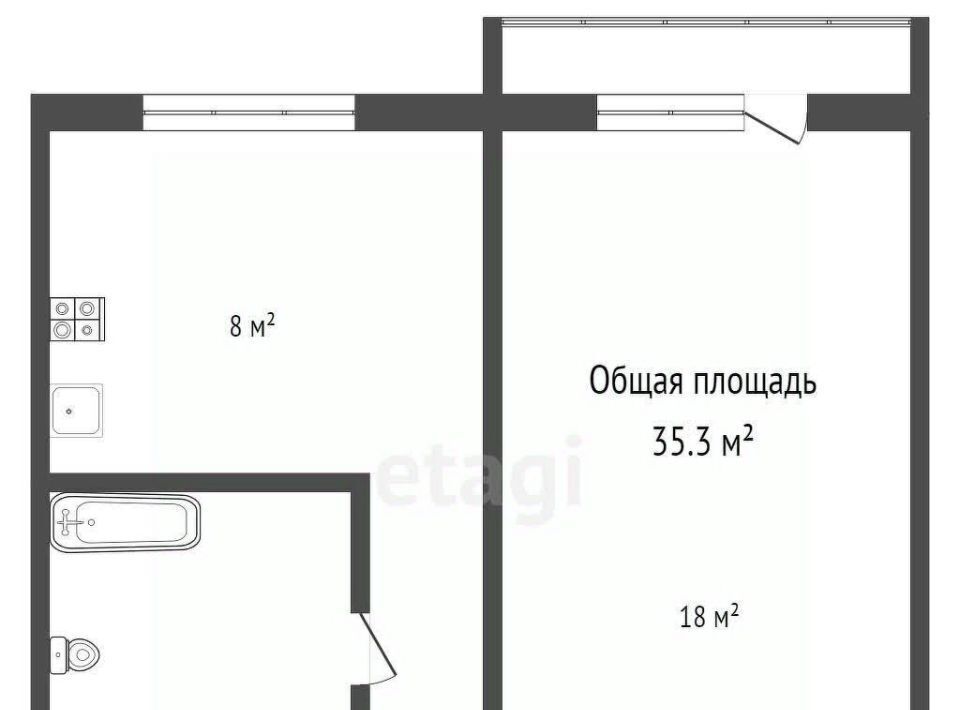 квартира г Брянск р-н Фокинский ул Белорусская 42а фото 2