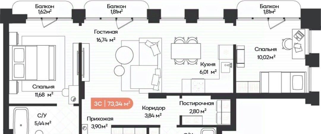 квартира г Новосибирск Речной вокзал Баланс жилой квартал фото 1
