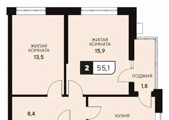 квартира р-н Анапский г Анапа ш Анапское 18 ЖК 18/3 фото 1