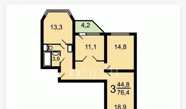 квартира г Москва метро Медведково ул Молодцова 9 фото 2