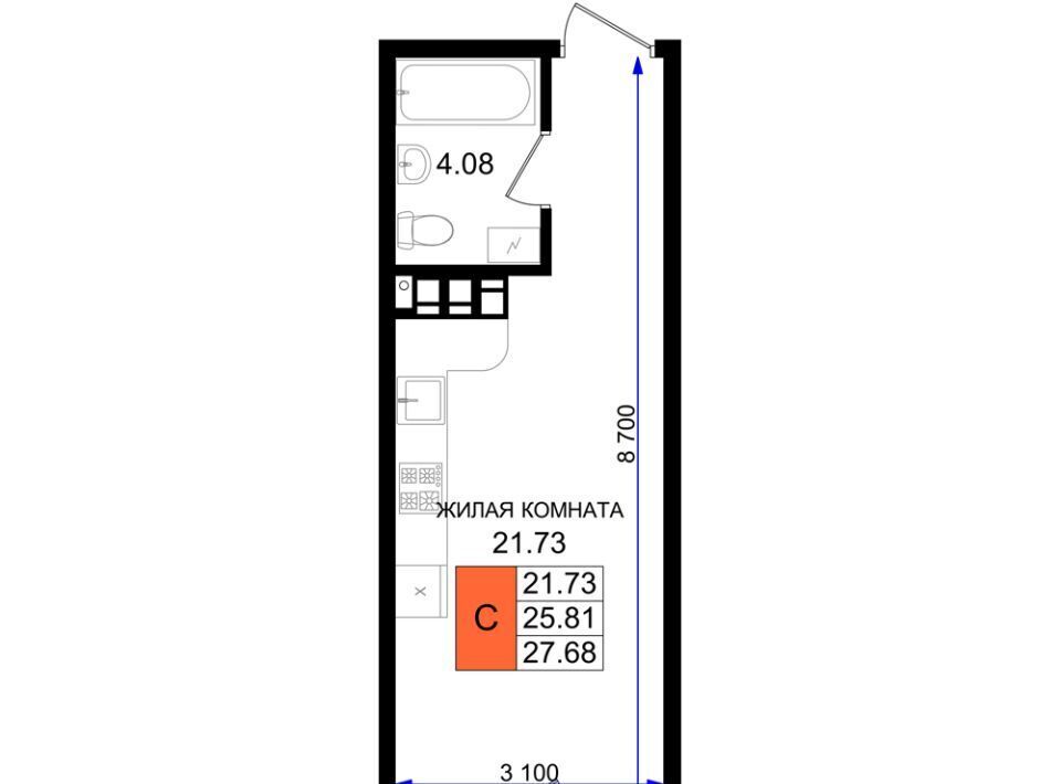 квартира г Новороссийск р-н Южный ул Имени Григория Белькинда фото 1