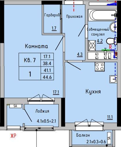 квартира г Ижевск р-н Октябрьский Северо-Западный микрорайон «Новый город» городской округ Ижевск, улица им. Василия Тарасова, 7 фото 4