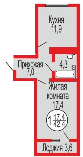 квартира г Оренбург ул Уральская 14 ЖК «Дубки» городской округ Оренбург фото 11