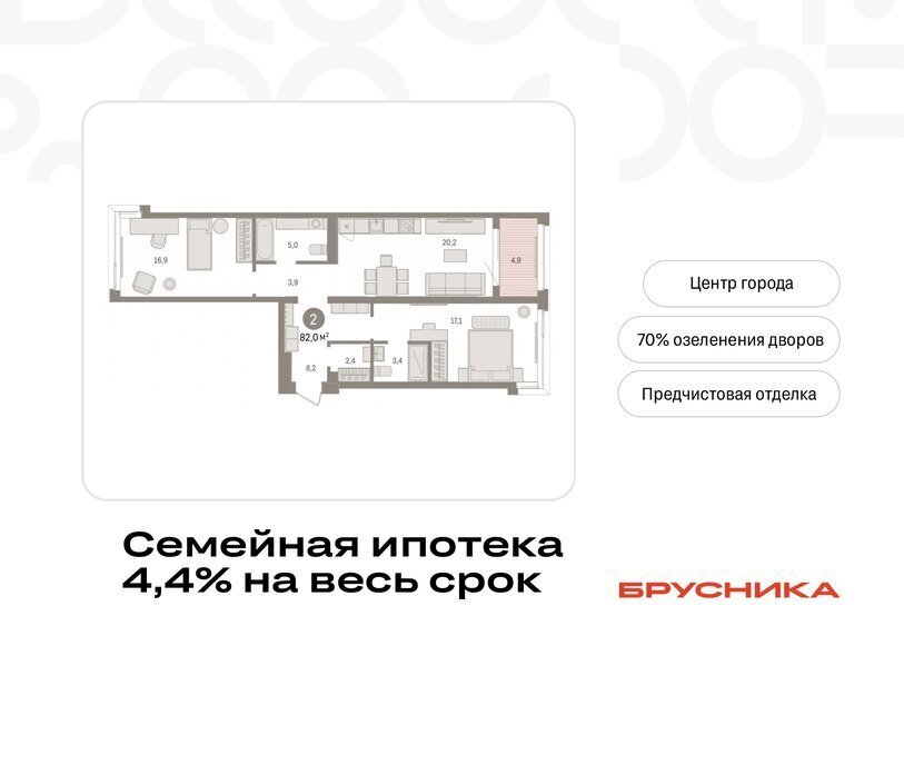 квартира г Тюмень жилой комплекс На Минской фото 1