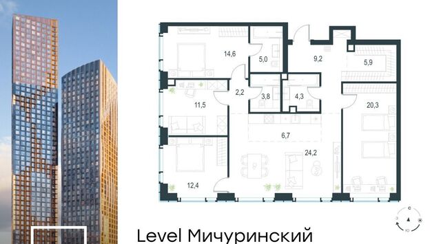 ЖК Левел Мичуринский к 3 фото