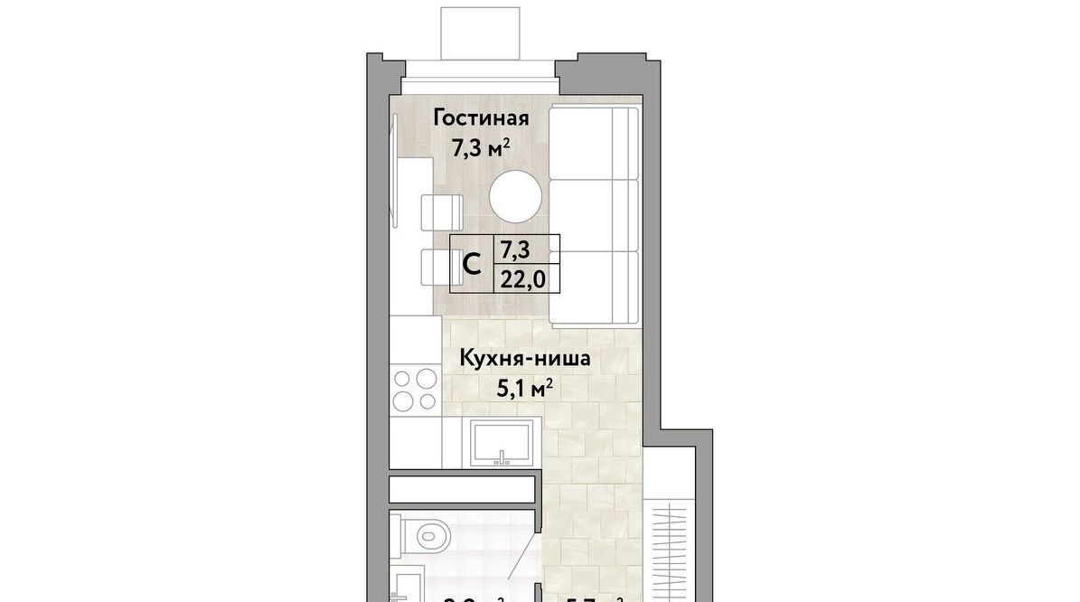 квартира г Москва метро Бунинская аллея № 174 кв-л, Новые Смыслы жилой комплекс фото 1