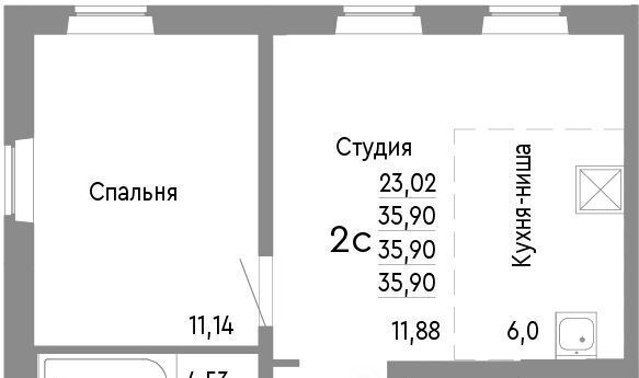 квартира г Челябинск р-н Советский ул Нефтебазовая 1к/2 фото 1