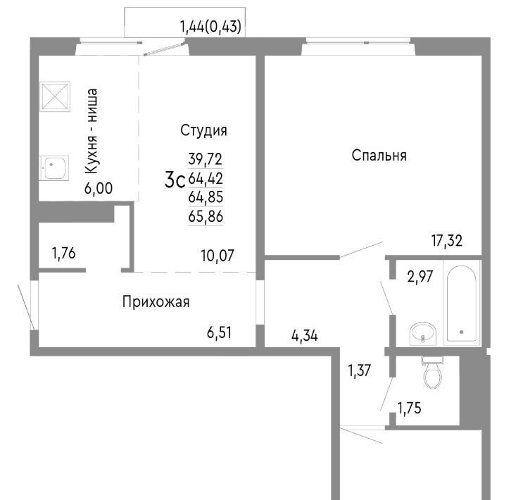 квартира г Челябинск р-н Советский ул Нефтебазовая 1к/2 фото 1