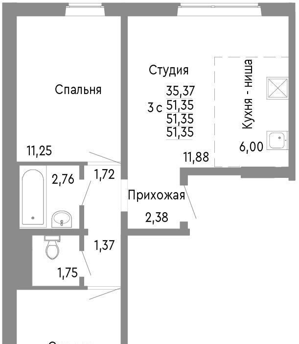 квартира г Челябинск р-н Советский ул Нефтебазовая 1к/2 фото 1