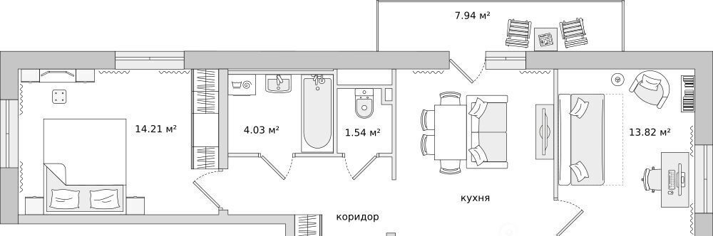 квартира р-н Всеволожский п Бугры ул Тихая 7к/4 Девяткино фото 1