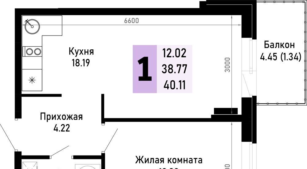 квартира р-н Анапский х Нижняя Гостагайка Анапа муниципальный округ фото 1