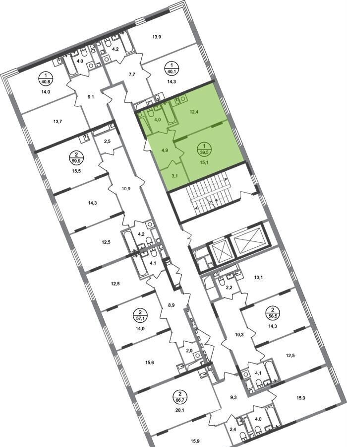 квартира г Москва п Внуковское д Рассказовка метро Рассказовка корп. 2 фото 9