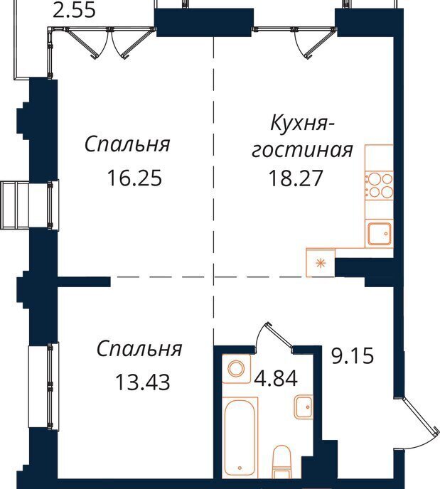 квартира г Иркутск р-н Октябрьский Нижняя Лисиха ЖК «Сибиряков» фото 1