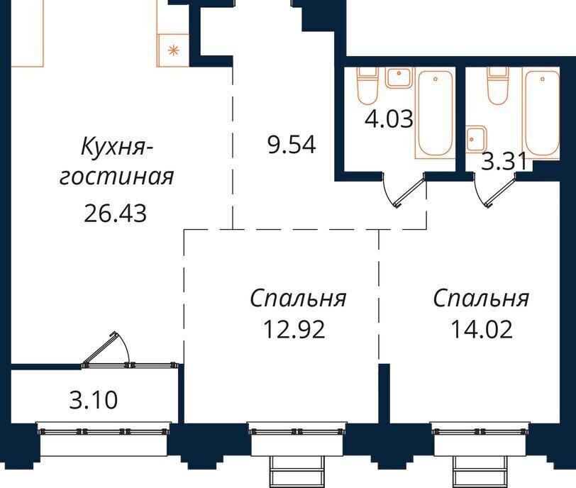 квартира г Иркутск р-н Октябрьский Нижняя Лисиха ЖК «Сибиряков» фото 1