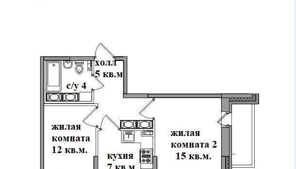 квартира г Санкт-Петербург п Парголово проезд Толубеевский 26к/1 метро Парнас фото 18