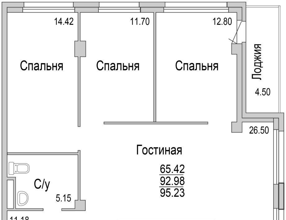 квартира г Набережные Челны р-н Комсомольский Замелекесье 26-й мкр фото 1