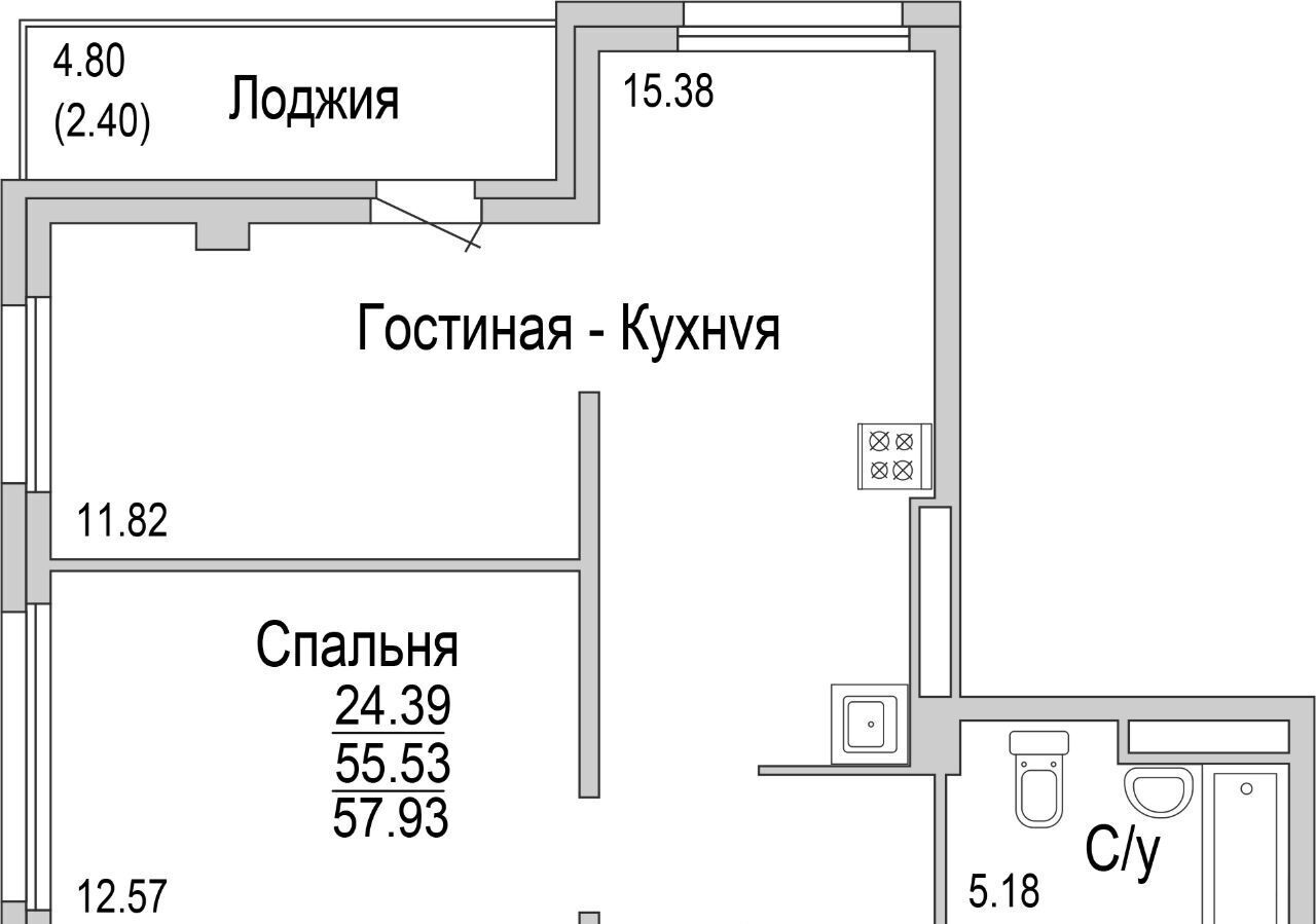 квартира г Набережные Челны р-н Комсомольский Замелекесье ЖК «На Сармановском» 26-й мкр фото 2