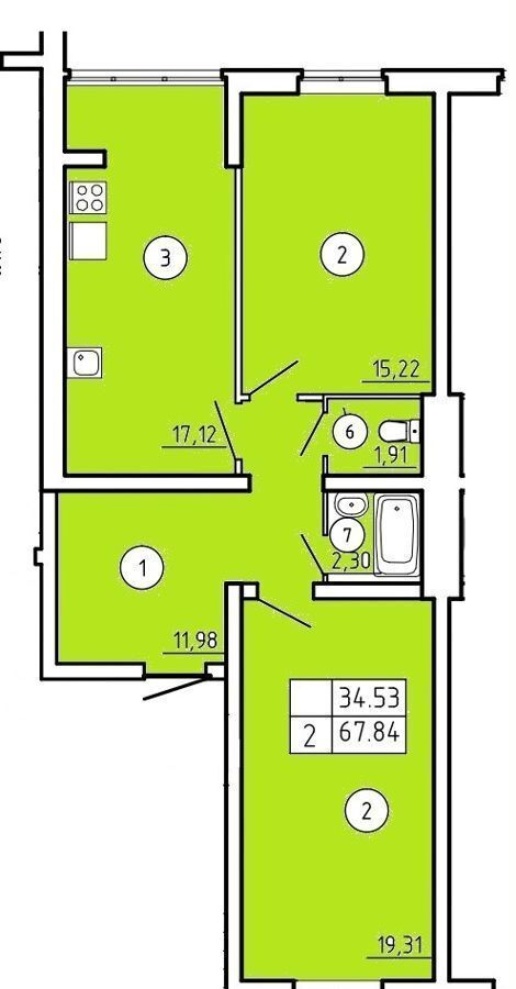 квартира г Таганрог ул Галицкого 39б фото 2