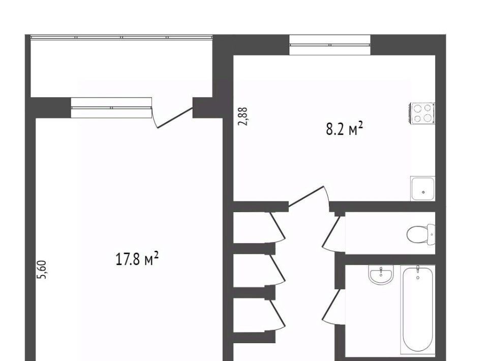 квартира г Новый Уренгой мкр Советский 4/1 фото 2