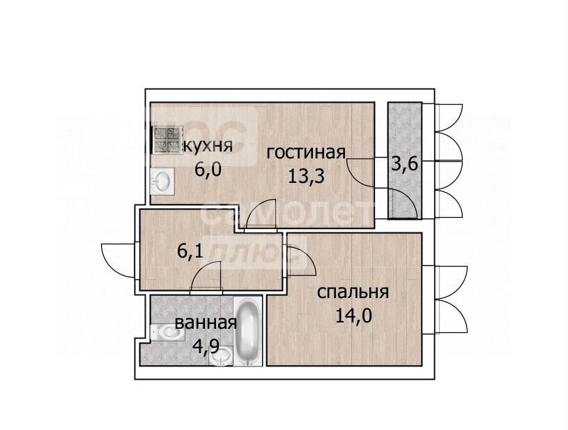 квартира г Уфа р-н Октябрьский ул Рихарда Зорге 17/2 фото 34