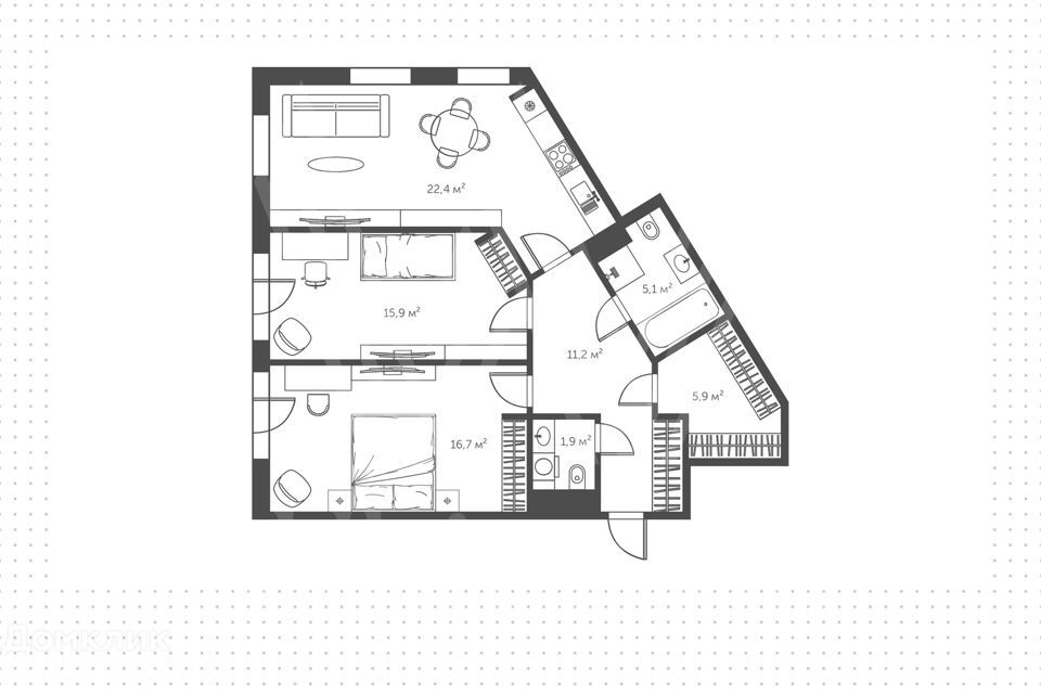 квартира г Москва ул Адмирала Макарова 6б/1 ЖК «Невский» Северный административный округ фото 2