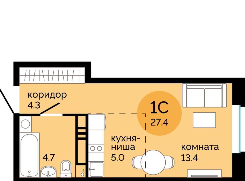 квартира г Пермь р-н Свердловский ул Яблочкова 5к/4 фото 1