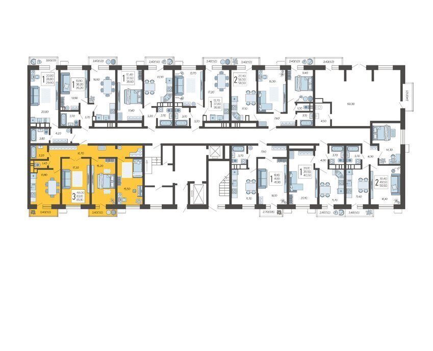 квартира г Краснодар микрорайон 9-й километр ул Ярославская 115к/2 фото 2