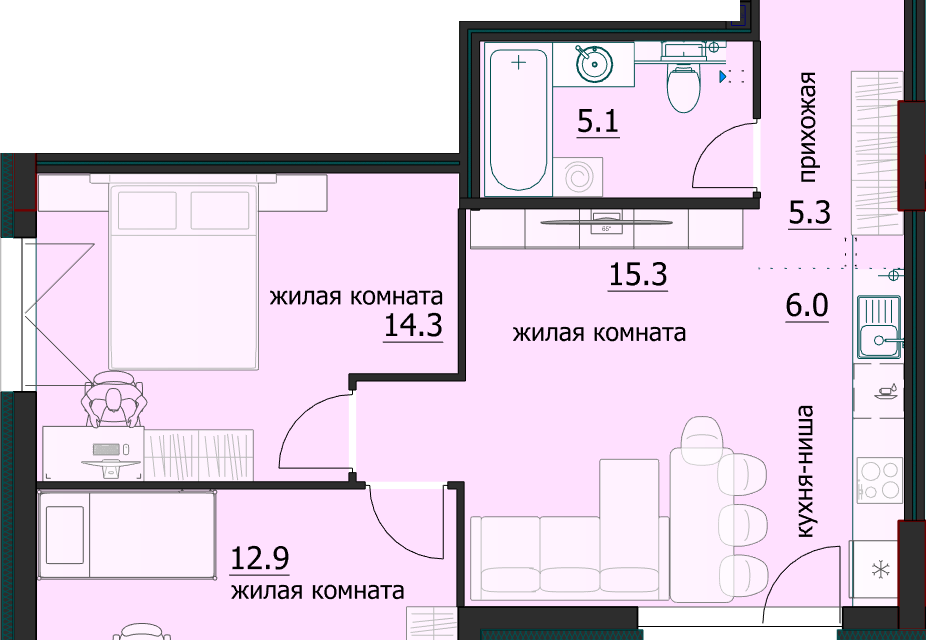 квартира г Киров р-н Первомайский ул Свободы 141 Киров городской округ фото 1