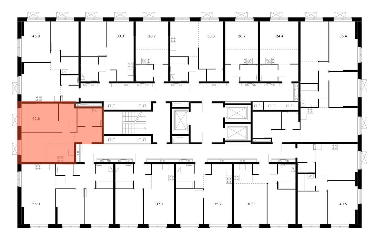 квартира г Одинцово ЖК Одинцово-1 Рассказовка, корп. 1. 27, Одинцово-1, стр. 2 фото 2