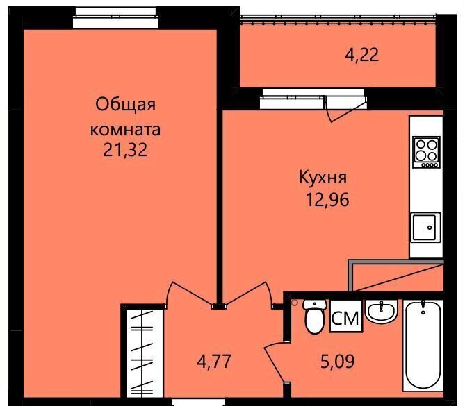 квартира г Саранск р-н Октябрьский ул Юрия Святкина 14 ЖК «Гармония» фото 2